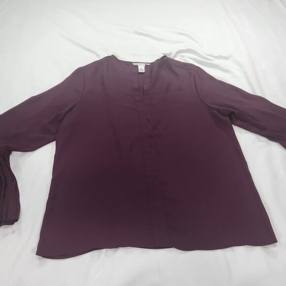 London Times Purple Flare Sleeve Blouse Large
Lot I - Picture 3 of 4